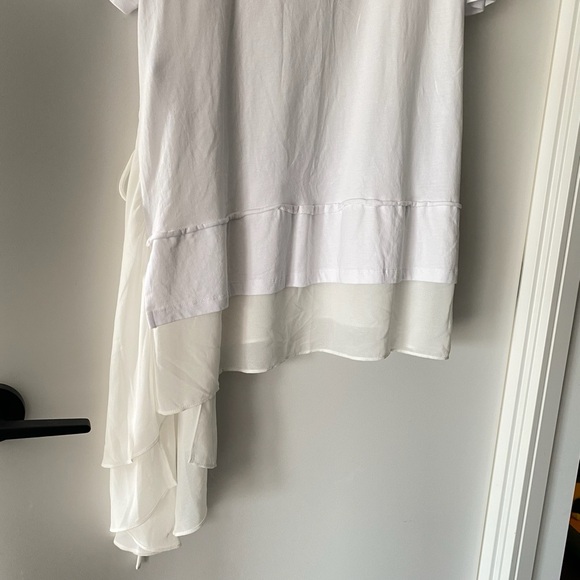 TWIN-SET Maxi Flared T-shirt with Ruffle Insertnero Size IT XS NWT - Picture 13 of 13